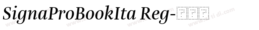 SignaProBookIta Reg字体转换
